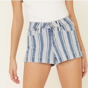 Shyanne Denim Jean Striped Shorts - Size 27